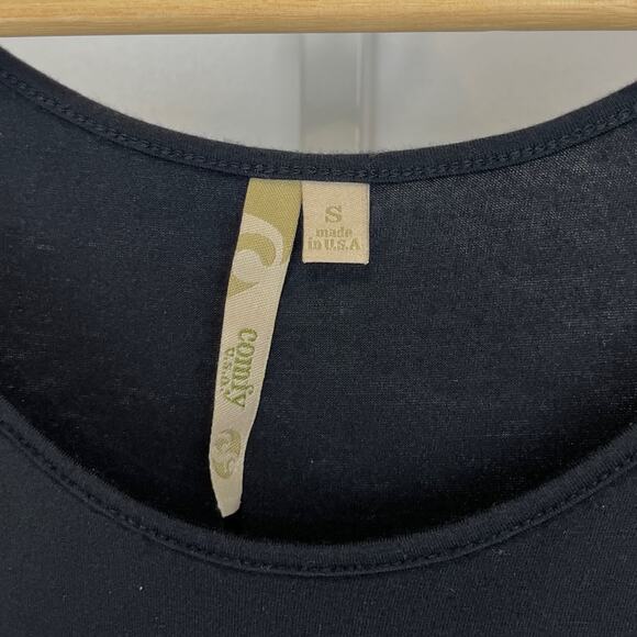 COMFY USA Marsha Sleeveless Tunic Tank Top M617 Modal Jersey Black Size S - Picture 3 of 8